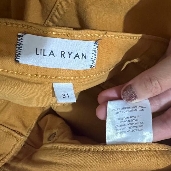 Lila Ryan (31) Liza Skinny Jean - Stitch Fix Mustard Jegging Back Pocket Pants - Picture 5 of 8